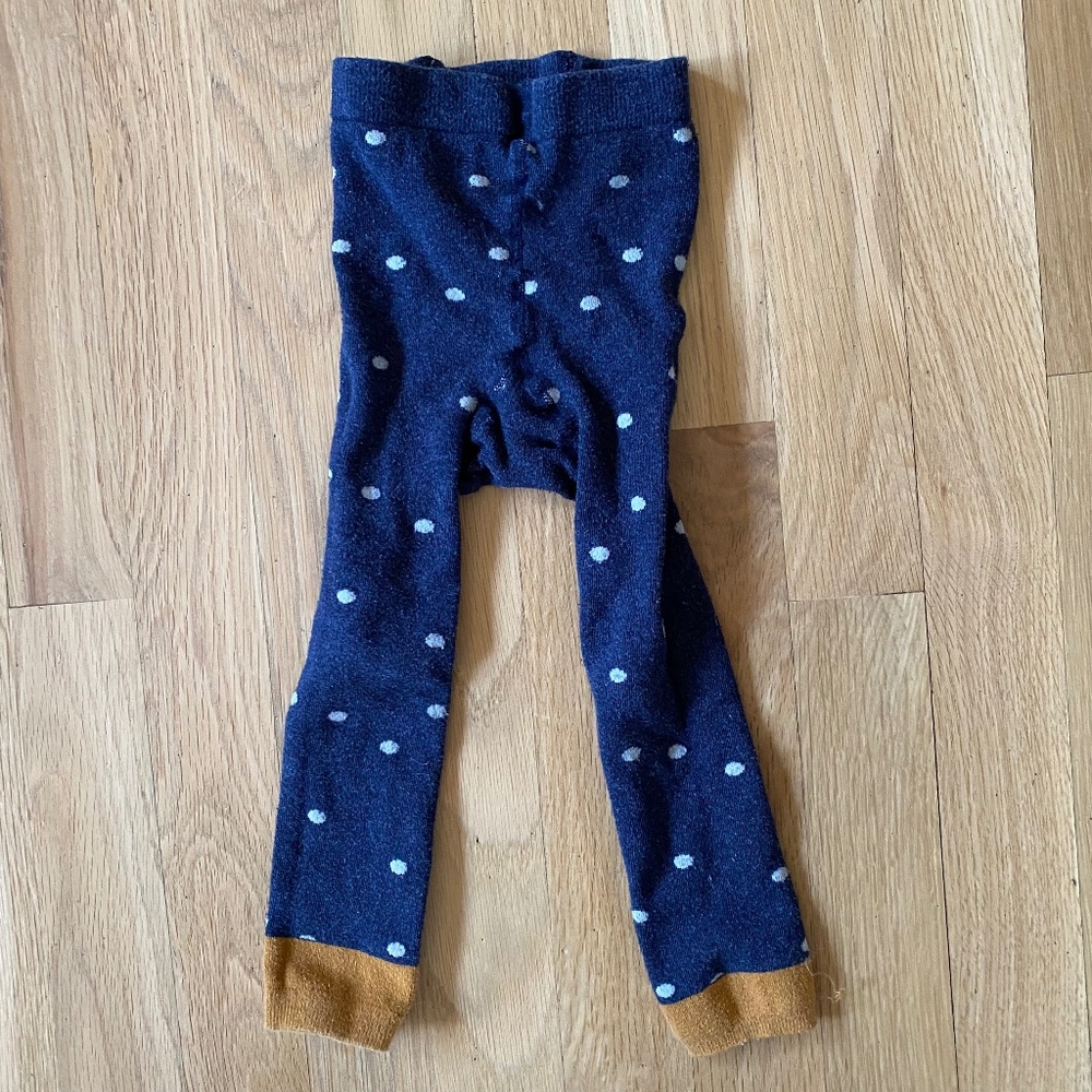 Hansel From Basel Kids Knit Footless Tights Leggings Polka Dot Organic Cotton
